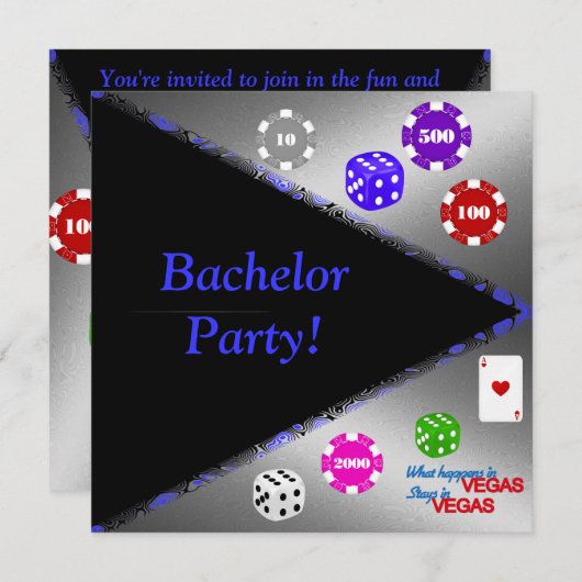 それが俺たちのスタイル！独身パーティーの招待状 招待状 (正面/裏面)