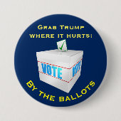 "それが傷つくところグラブの切札: 投票用紙によって 缶バッジ (正面)