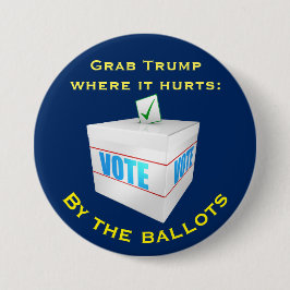 "それが傷つくところグラブの切札: 投票用紙によって 缶バッジ