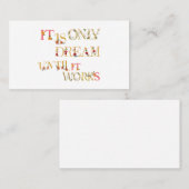 それが働くまでは夢にすぎない 名刺 (正面/裏面)