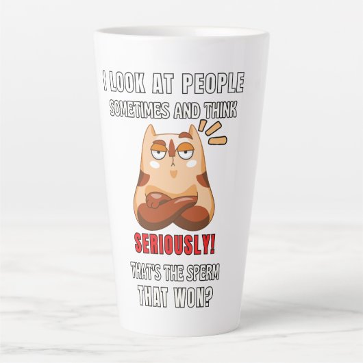 それが勝った精子だ! カフェラテマグ (正面)