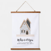 それが始まったカスタム場所ハウス特別カップル 吊り下げ型タペストリー (正面)