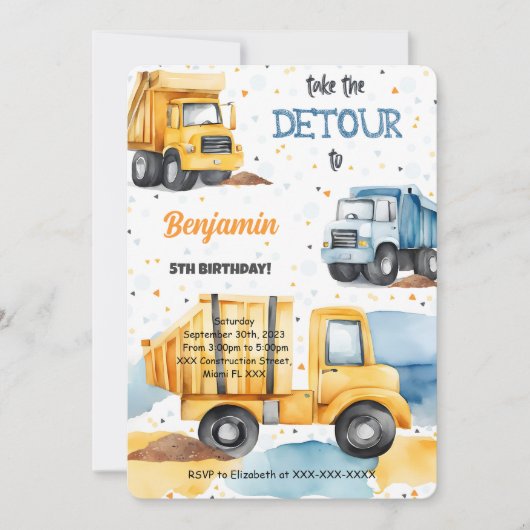 それが建築誕生日 招待状 (正面)