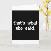 それが彼女の言ったことだ – オフィスことわざ カード (黄色い花)