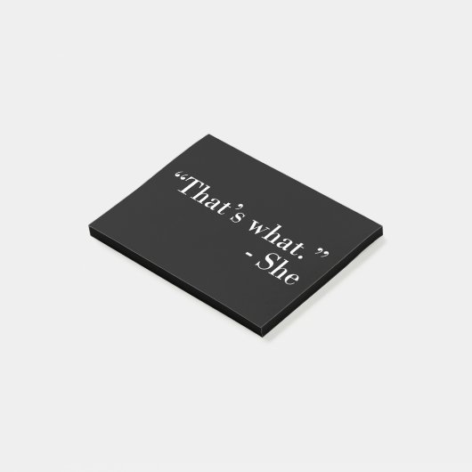 それが彼女の言った事だ ポストイット (アングル)