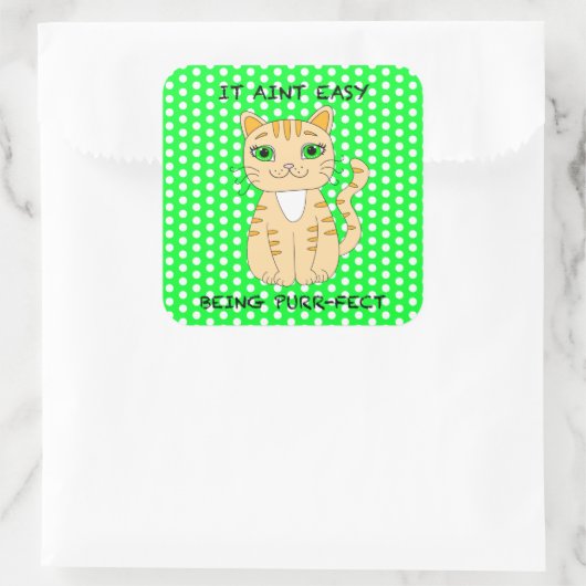 それが意図している簡単に関する |猫プリン スクエアシール (バッグ)