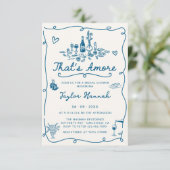 それが愛のイタリアンスタイルエンゲージメント ブライダルシャワー 招待状 (スタンド正面)