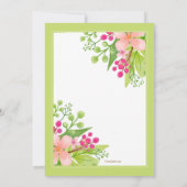 それが春招待状 招待状 (裏面)