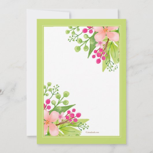 それが春招待状 招待状 (裏面)