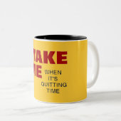 それが時間のマグをやめているとき私を目覚めさせて下さい ツートーンマグカップ (正面右)