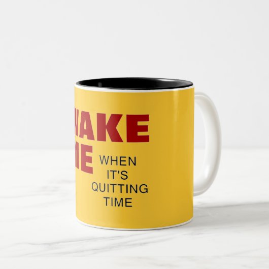 それが時間のマグをやめているとき私を目覚めさせて下さい ツートーンマグカップ (正面右)