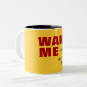 それが時間のマグをやめているとき私を目覚めさせて下さい ツートーンマグカップ (正面左)