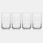 「それが現実だ」というタイポグラフィ ガラス缶 (右)