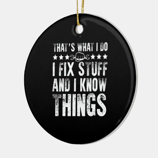それが私が修正する物おもしろい整備士 セラミックオーナメント (左)