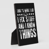 それが私が修正する物おもしろい整備士 フォトプラーク (側面)