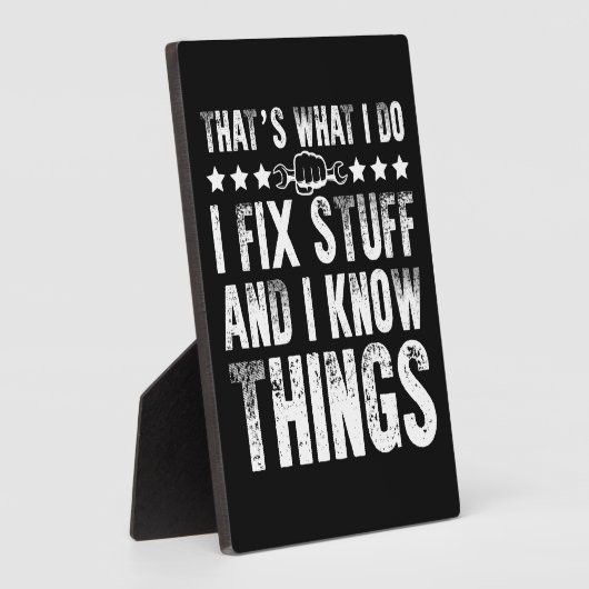 それが私が修正する物おもしろい整備士 フォトプラーク (側面)