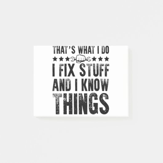 それが私が修正する物おもしろい整備士 ポストイット (正面)