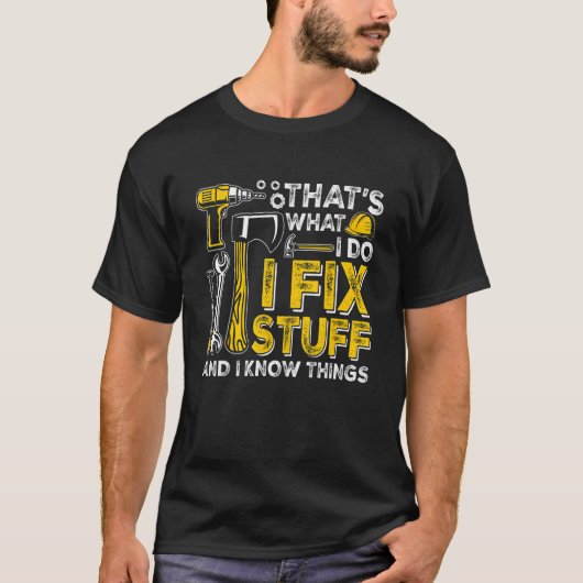 それが私が修正する物と私は物事を知っているレトロ Tシャツ (正面)