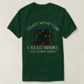それが私が本を書読き物を知っていることだ。 Tシャツ (デザイン正面)
