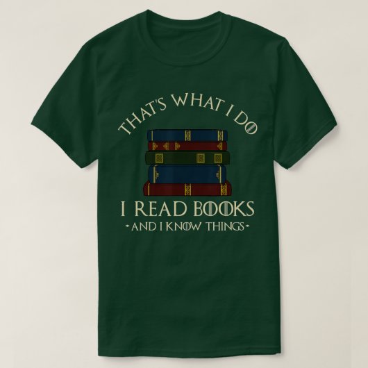 それが私が本を書読き物を知っていることだ。 Tシャツ (デザイン正面)