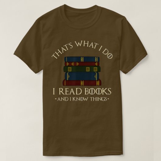 それが私が本を書読き物を知っていることだ。 Tシャツ (デザイン正面)