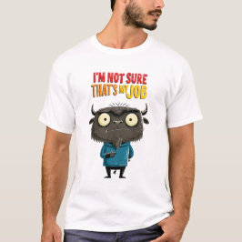 それが私の仕事かどうかわかりません 面白いヤクのオフィスユーモア Tシャツ