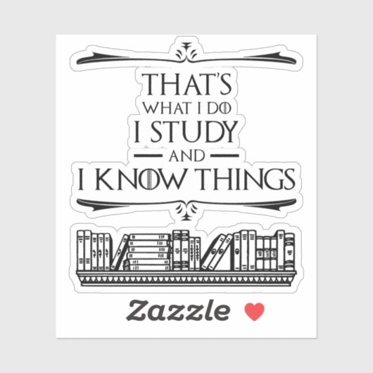 それが私の仕事だ – 私は勉強と私は知っている シール (シート)
