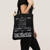 それが私の仕事だ – 私は勉強と私は知っている トートバッグ (クローズアップ)