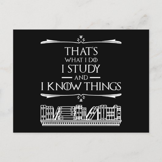 それが私の仕事だ – 私は勉強と私は知っている ポストカード (正面)