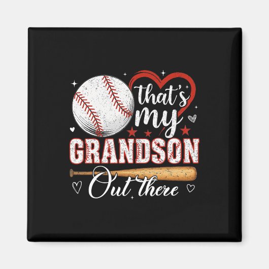 それが私の孫の野球のおばあちゃん蛾 マグネット (正面)