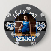 それが私の親用のシニアバレーボール選手だ 缶バッジ (正面)