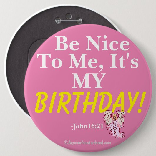 それが私の誕生日John16の私に素晴らしいがあって下さい: 21 缶バッジ (正面&裏面)