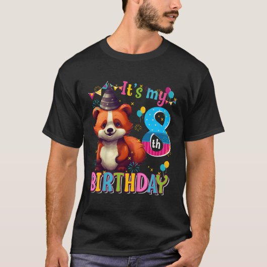 それが私の8番目8番目の赤いパンダ Tシャツ (正面)