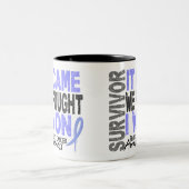 それが私達を来た前立腺癌の生存者によっては私が勝ちました戦いました ツートーンマグカップ (中央)
