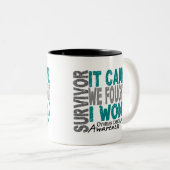 それが私達を来た卵巣癌の生存者によっては私が勝ちました戦いました ツートーンマグカップ (正面右)