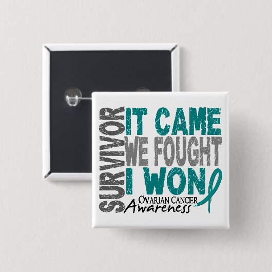 それが私達を来た卵巣癌の生存者によっては私が勝ちました戦いました 缶バッジ (正面&裏面)