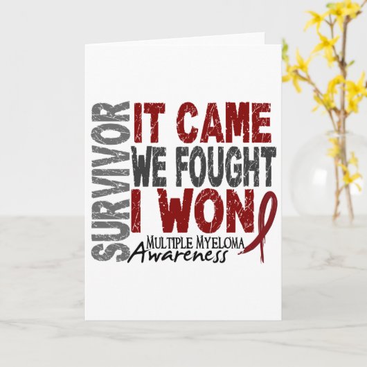 それが私達を来た多発性骨髄腫の生存者によっては私が勝ちました戦いました カード (黄色い花)