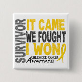 それが私達を来た幼年期の蟹座の生存者によっては私が勝ちました戦いました 缶バッジ (正面)