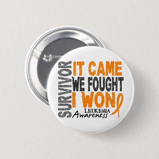 それが私達を来た白血病の生存者によっては私が勝ちました戦いました 缶バッジ (正面&裏面)