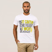 それが私達を来た睾丸癌の生存者によっては私が勝ちました戦いました Tシャツ (正面フル)