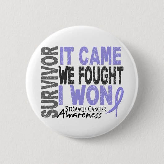 それが私達を来た胃癌の生存者によっては私が勝ちました戦いました 缶バッジ (正面)
