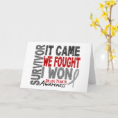 それが私達を来た脳腫瘍の生存者によっては私が勝ちました戦いました カード (黄色い花)