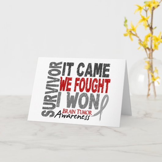 それが私達を来た脳腫瘍の生存者によっては私が勝ちました戦いました カード (黄色い花)