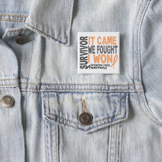 それが私達を来たEndometrial蟹座の生存者は戦いました 缶バッジ (インサイチュ)