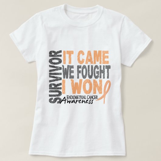 それが私達を来たEndometrial蟹座の生存者は戦いました Tシャツ (デザイン正面)