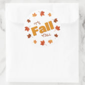 それが秋Y'allカラフル秋メープル葉 ラウンドシール (バッグ)