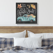 それが秋Y'all - Chalkboardトラック キャンバスプリント (インサイチュ (寝室))