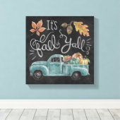 それが秋Y'all - Chalkboardトラック キャンバスプリント (インサイチュ (ウッドフロア))