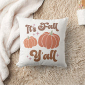 それが秋Y'all Groovyレトロパンプキン クッション (ブランケット)