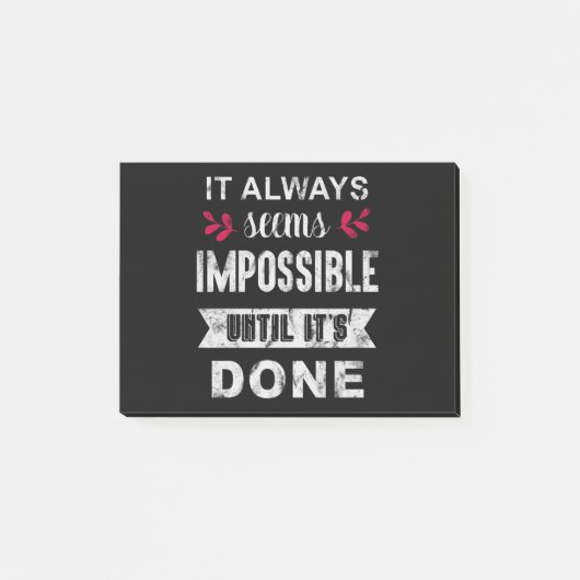 それが終わるまで不可能に思える ポストイット (正面)